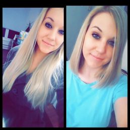 Before and after pictures of my cut with Jodi! So pleased.