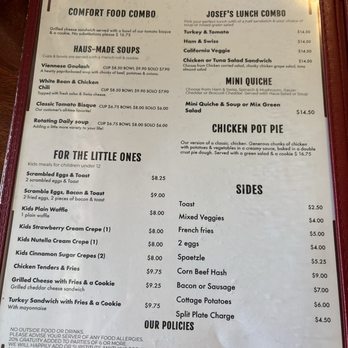 Josef's Vienna Bakery & Cafe - Menu - Bakeries Near Me - Reno, Nevada