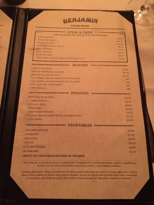 Menu photo 7 Benjamin Steakhouse New York, NY