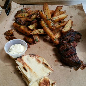 Tres Gauchos - sirloin with potatoes, aoili and bread - Argentine Near Me - Nashville, Tennessee Tres Gauchos - sirloin with potatoes, aoili and bread - Argentine Near Me - Nashville, Tennessee