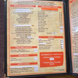La Herradura Mexican Restaurant - Breakfast menu