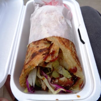 Eat Chicken Wraps - Hoisin Chicken Roll (7.00); For perspective, it's about 6 inches long - Food Trucks Near Me - Vancouver, British Columbia Eat Chicken Wraps - Hoisin Chicken Roll (7.00); For perspective, it's about 6 inches long - Food Trucks Near Me - Vancouver, British Columbia