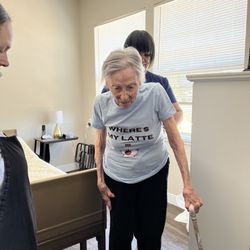 Suncrest Home Health and Hospice - During our unscheduled visit we came into her suite to find three caregivers attending to our Mother In Law!