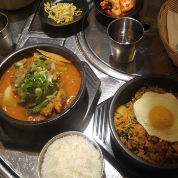 Sikgaek - Pork bone soup + kimchi fried rice - Korean Near Me - Mississauga, Ontario