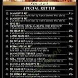 Konya Kebab - Menu