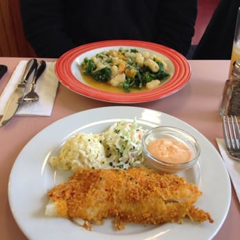 Atlas Eats Kitchen & Bake Shop - Cavatelli De Giorno Pasta w Kale & Baked Cod w Coleslaw & Potato Salad - Breakfast & Brunch Near Me - Irondequoit, New York