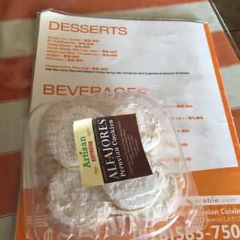 El Incomparable Peruvian Cuisine - Check top left Menu states 14 alfajores for 6.50 I got this box with ten alfajores and was still charged the same price. - Peruvian Near Me - Reseda, California El Incomparable Peruvian Cuisine - Check top left Menu states 14 alfajores for 6.50 I got this box with ten alfajores and was still charged the same price. - Peruvian Near Me - Reseda, California