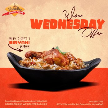 Paradise Biryani Pointe - Buy2Get1 Biryani Free
ParadiseBiryaniCleveland.com/mayfield - Indian Near Me - Parma, Ohio Paradise Biryani Pointe - Buy2Get1 Biryani Free
ParadiseBiryaniCleveland.com/mayfield - Indian Near Me - Parma, Ohio