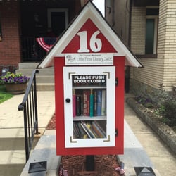 Little Free Library - 16 was Jim Coyner's Station house as a fire captain. 16 was Penn and Lange and now moved to Northumberland (Squirrel Hill as No. 18).