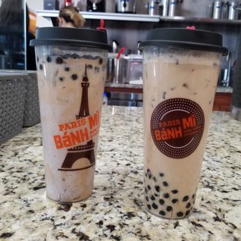Bowlmi - Creme brulee red bean milktea and honey milk tea. Both with boba - Bakeries Near Me - West Chester, Ohio
