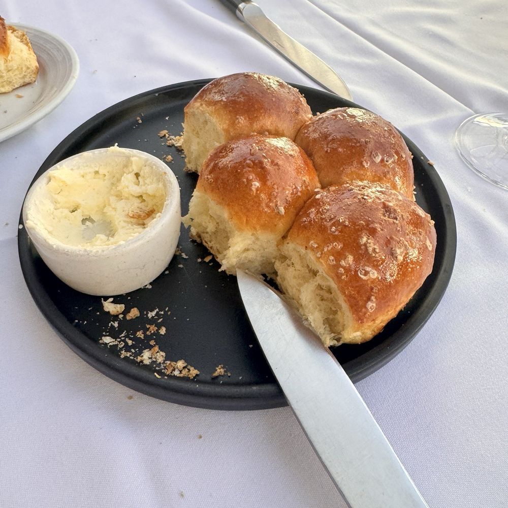 Oscar's Steakhouse - Bread, salt is excellent on bread - Steakhouses Near Me - Las Vegas, Nevada