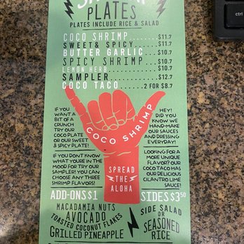 Coco Shrimp - Denton - Menu - Seafood Near Me - Denton, Texas