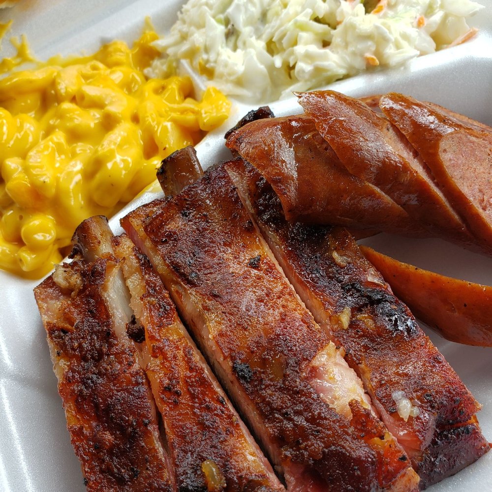Lone Star Bar-B-Que - Ribs, smoked sausage, mac and cheese and coleslaw - Barbeque Near Me - Fort Worth Tx, Texas Lone Star Bar-B-Que - Ribs, smoked sausage, mac and cheese and coleslaw - Barbeque Near Me - Fort Worth Tx, Texas