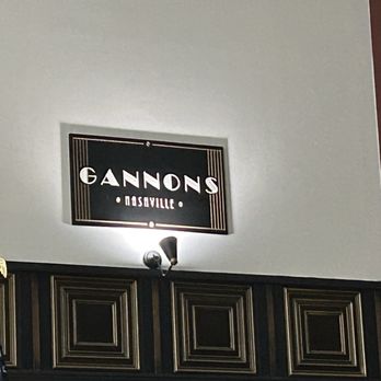 Gannons Nashville - Sign over the band stage - Seafood Near Me - Nashville, Tennessee
