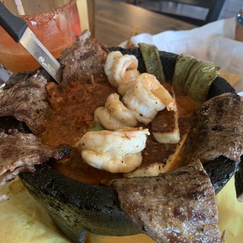 Las Margaritas - Molcajate with beef and shrimp. - Mexican Near Me - Pomona, California