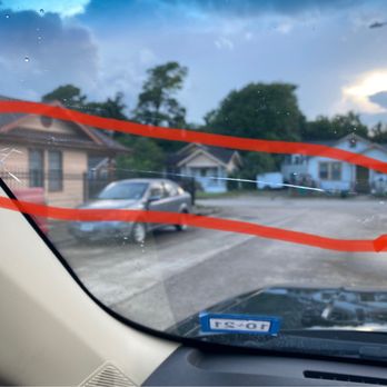 Patsco Windshield Repair - This is after the first tech worked on it. - Windshield Installation & Repair Near Me - Houston, Texas Patsco Windshield Repair - This is after the first tech worked on it. - Windshield Installation & Repair Near Me - Houston, Texas