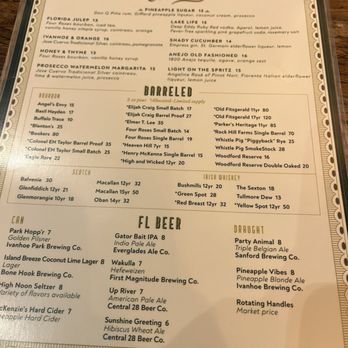 The Pinery - Drink menu - American Near Me - Orlando, Florida The Pinery - Drink menu - American Near Me - Orlando, Florida