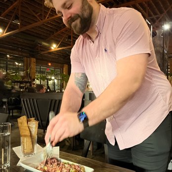 5th & Taylor - Zack mixing our beef tartare - New American Near Me - Nashville, Tennessee 5th & Taylor - Zack mixing our beef tartare - New American Near Me - Nashville, Tennessee