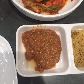 Beque BBQ Grill - Yup! Pretty sure the bowl was wet before adding the samjang or it was some old ass shit - Korean Near Me - San Francisco, California