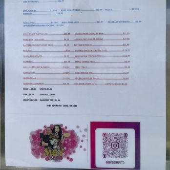 M&Y Boorrito - Menu - Food Trucks Near Me - Rialto , California