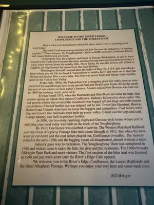 Menu photo 1 River's Edge Cafe Confluence, PA