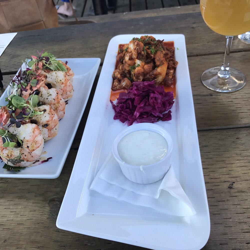 Shrimp and buffalo cauliflower