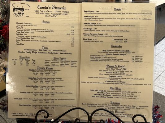 Menu photo 3 Carota's Pizza Augusta, KY Menu photo 3 Carota's Pizza Augusta, KY