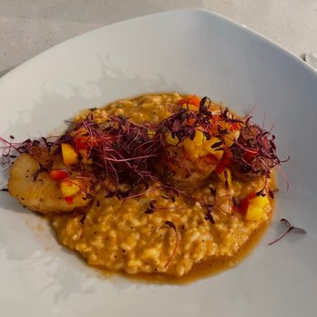 George's At Alys Beach - Seared sea scallops with goat cheese risotto - New American Near Me - Alys Beach, Florida George's At Alys Beach - Seared sea scallops with goat cheese risotto - New American Near Me - Alys Beach, Florida
