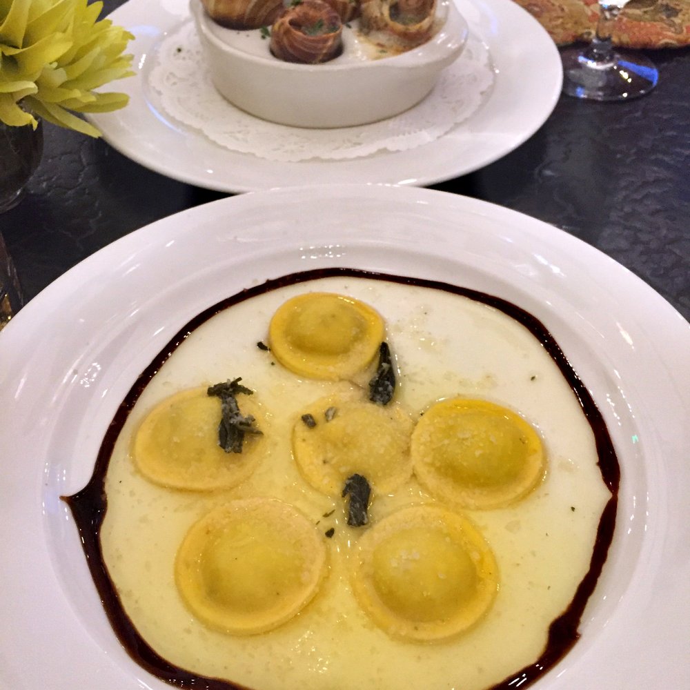 Chateau Des Fleurs - Mushroom Ravioli with Sage Butter Balsamic Reduction, Escargot (best I've ever had ANYWHERE) - Venues & Event Spaces Near Me - Eagle, Idaho Chateau Des Fleurs - Mushroom Ravioli with Sage Butter Balsamic Reduction, Escargot (best I've ever had ANYWHERE) - Venues & Event Spaces Near Me - Eagle, Idaho