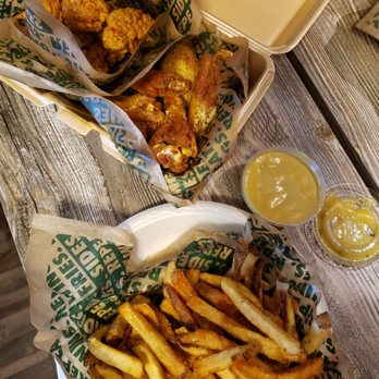 Wingstop - two trays of chicken wings and french fries - Chicken Wings Near Me - Pomona, California