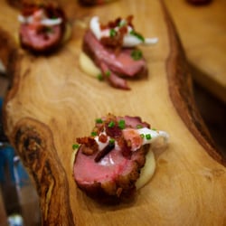 The Caterist - Duck breast canape on fuji apple