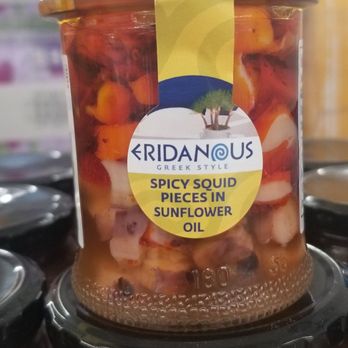 Lidl - Weird stuff at Lidl. Spicy Squid pieces in Sunflower Oil. - Grocery Near Me - Marietta, Georgia