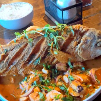 El Chullo Peruvian Restaurant - Pescado a lo macho - special of the day - Fish an seafood in tomato based sauce Delicious! - Peruvian Near Me - Phoenix, Arizona