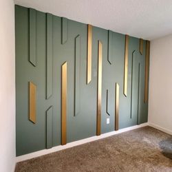 Wall Masters - Green gold wall accent