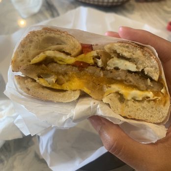 Bagel Kitchen - lumberjack breakfast bagel - Bagels Near Me - Pacific Grove, California