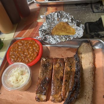 Railroad Bbq - Two meat plate - brisket and ribs. It was all great but next time I'd go just brisket - it is that good - Barbeque Near Me - Columbia, South Carolina Railroad Bbq - Two meat plate - brisket and ribs. It was all great but next time I'd go just brisket - it is that good - Barbeque Near Me - Columbia, South Carolina