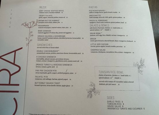 Menu photo 2 Cira Chicago, IL