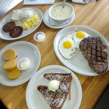 Blueberry Hill Pancake House - French toast, mush, steak n eggs, grits, and 2,2,2 plate - American Near Me - Indianapolis, Indiana Blueberry Hill Pancake House - French toast, mush, steak n eggs, grits, and 2,2,2 plate - American Near Me - Indianapolis, Indiana