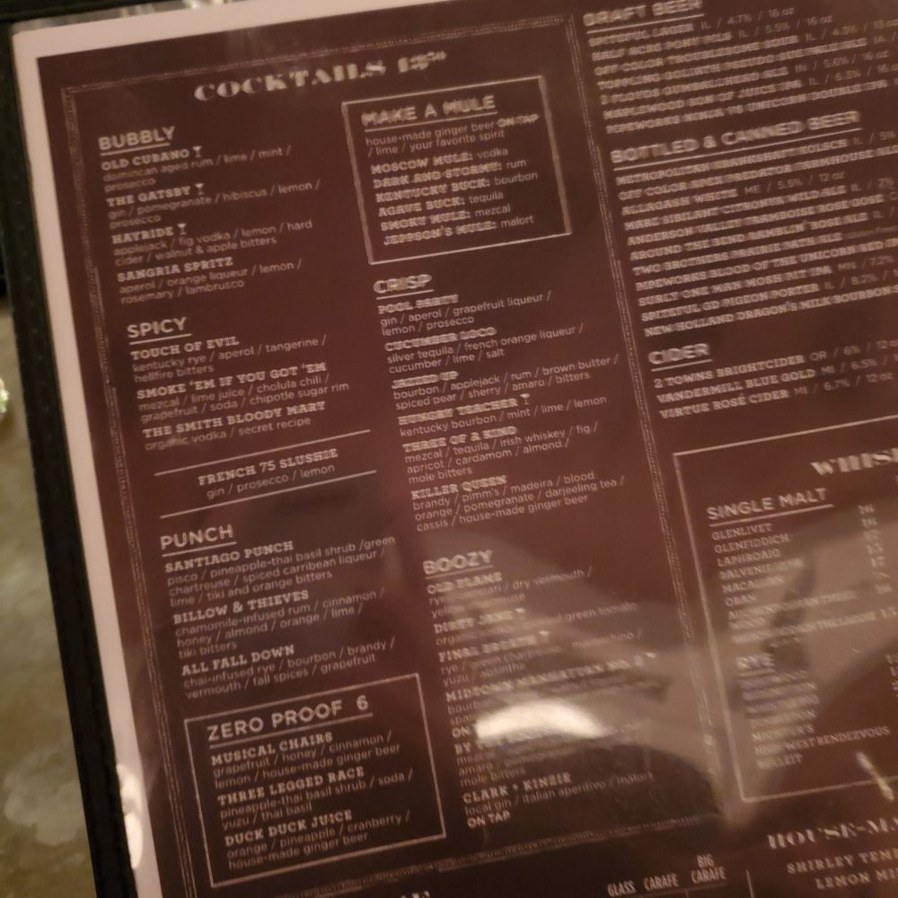 The Smith - Drink menu - New American Near Me - Chicago, Illinois The Smith - Drink menu - New American Near Me - Chicago, Illinois