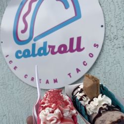 Cold Roll Taco - Strawberry Cheesecake Carnival and Nutella - Signature Ice Cream Tacos