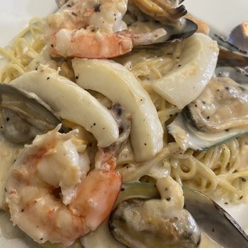 Paesano - Sea food pasta with fettuccini Alfredo - Italian Near Me - Aiea, Hawaii Paesano - Sea food pasta with fettuccini Alfredo - Italian Near Me - Aiea, Hawaii