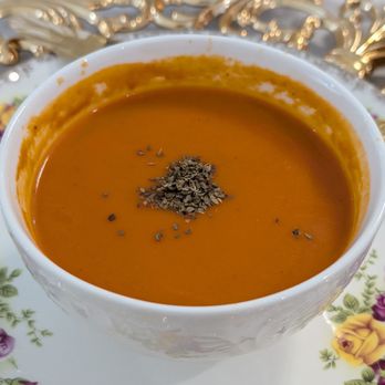 The Burgundy Rose Tearoom - Soup of the day: tomato soup - Party & Event Planning Near Me - Livermore, California