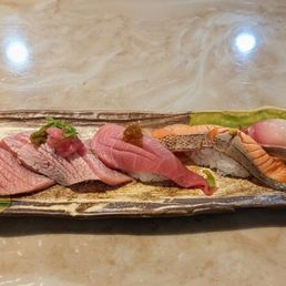 Makase, toro from Mexico, King Salmon from New Zealand, I forgot the rest, but the melt in your mouth experience was unforgettable!