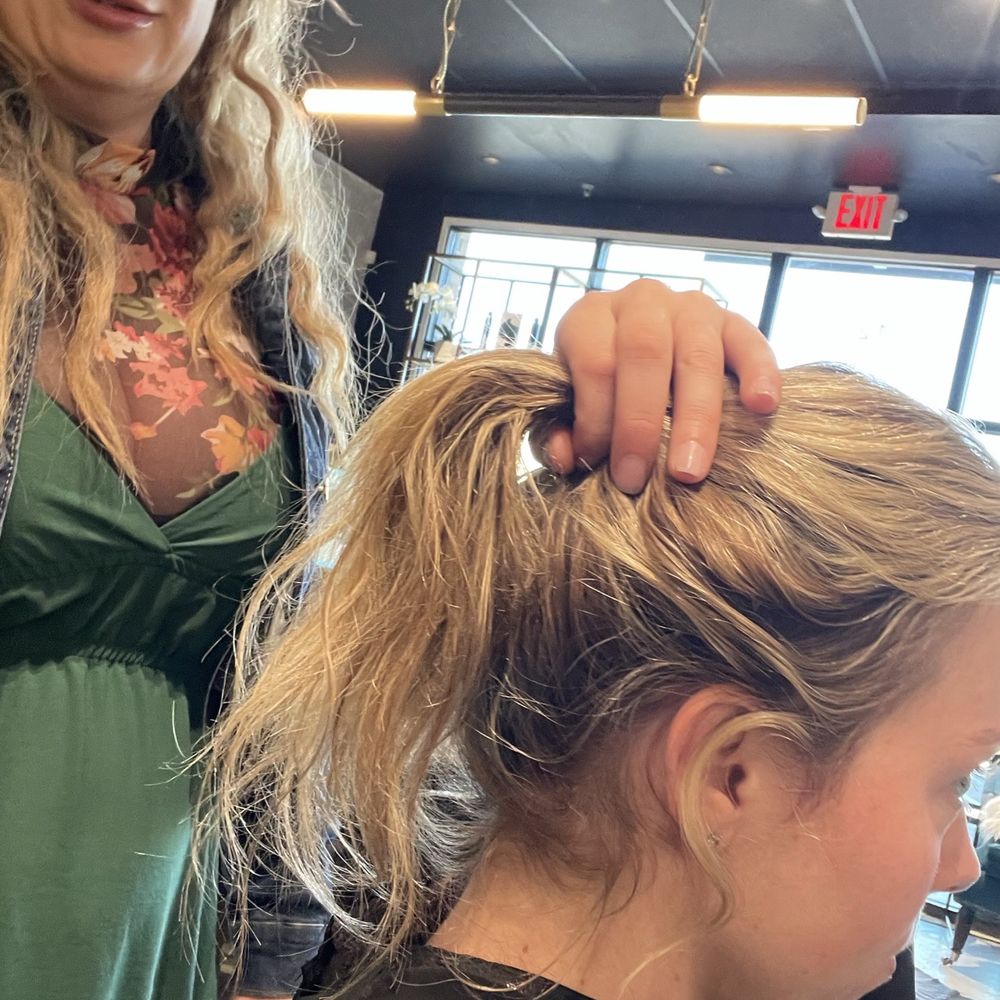Volt On Main - Before going to volt on main! Natural damaged and incredibly thin hair. - Hair Salons Near Me - Lakeway, Texas