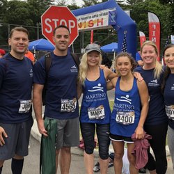 Martino Physical Therapy - Staff members running in the Michael Murphy Run Around the Lake!