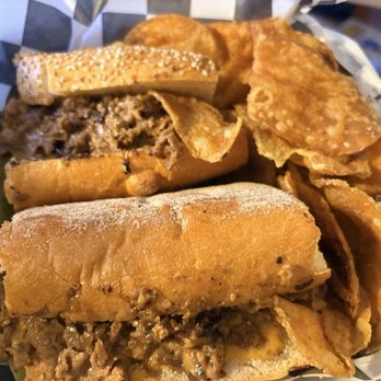 The Corner at Musser - Cheesesteak with hand made chips and a pickle. - Beer, Wine & Spirits Near Me - Lancaster, Pennsylvania The Corner at Musser - Cheesesteak with hand made chips and a pickle. - Beer, Wine & Spirits Near Me - Lancaster, Pennsylvania