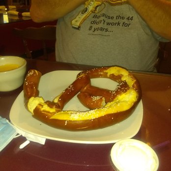 Old Bavaria Inn Restaurant - Hubby's Pretzel with side of butter and beer cheese. - German Near Me - Helen, Georgia Old Bavaria Inn Restaurant - Hubby's Pretzel with side of butter and beer cheese. - German Near Me - Helen, Georgia