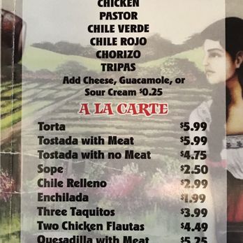 Las Marias - Menu - Mexican Near Me - Monrovia, California