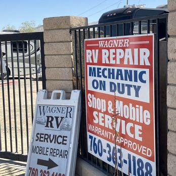 Wagner RV Repair - Sign at entrance. - RV Repair Near Me - Morongo Valley, California Wagner RV Repair - Sign at entrance. - RV Repair Near Me - Morongo Valley, California