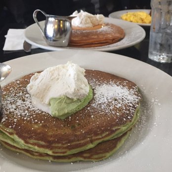 Bea Bea's - Do not underestimate the Green Tea Monster. (Pictured in back: Thai Tea pancakes) - Coffee & Tea Near Me - Burbank, California